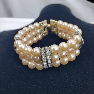 Ben-Amun Crystal and Pearl Bracelet